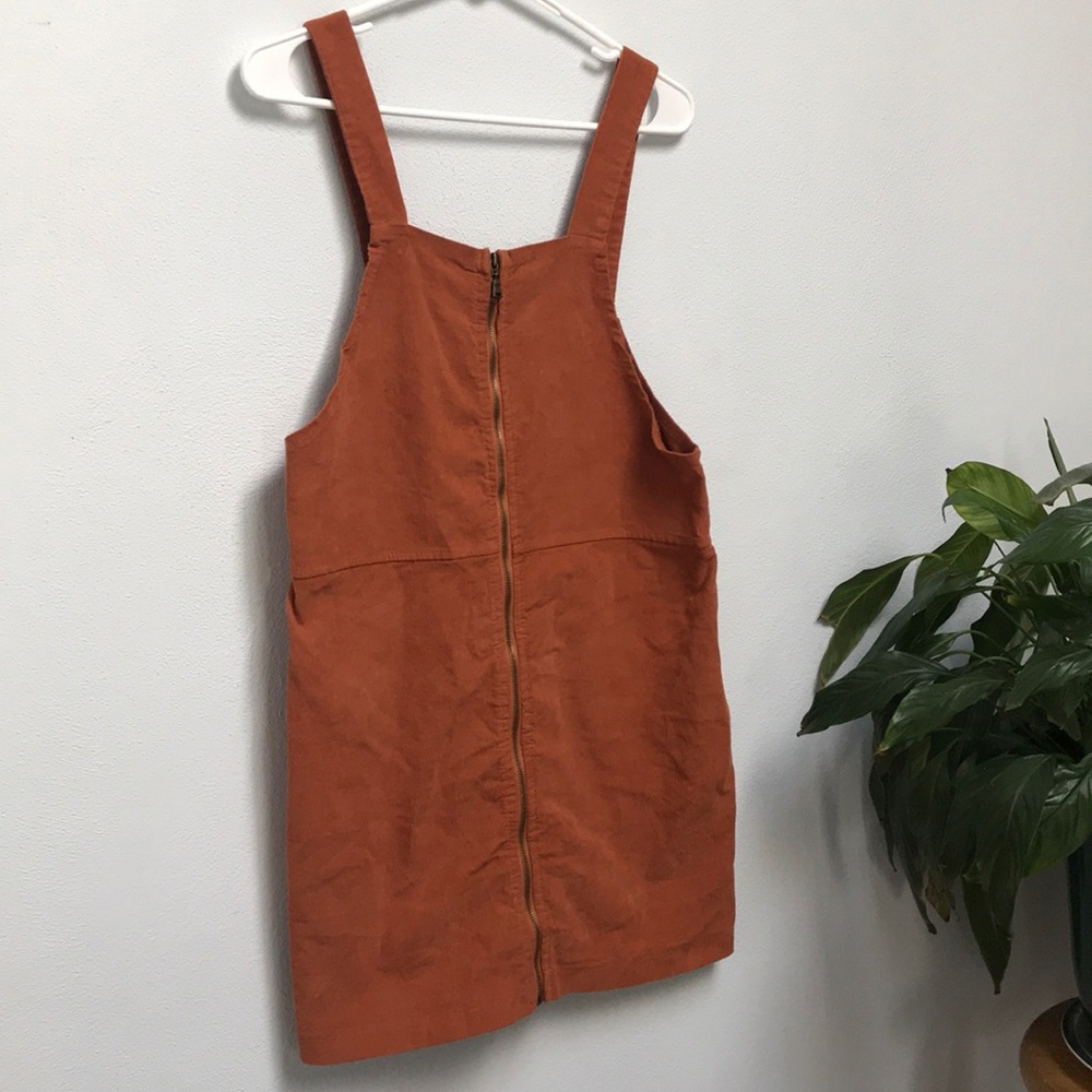 corduroy overall mini dress